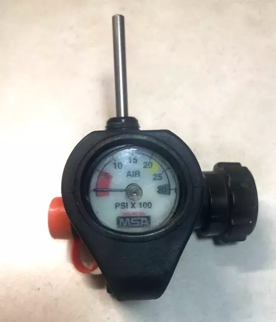 MSA 2216 PSI Cylinder Valve Assembly SCBA Tank Bottle Gage CGA347 Rubber Boot