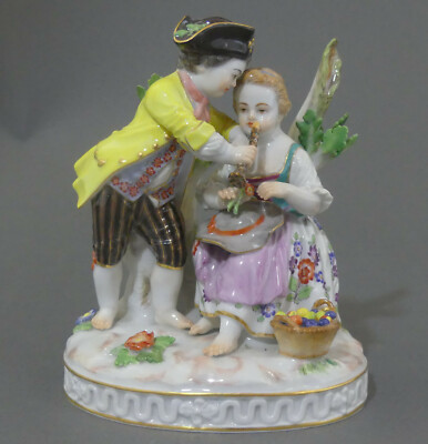 Meissen Figurine Putto Ange Avec Coeur Um 1900 Ou Anciennement UM RS1116-021 