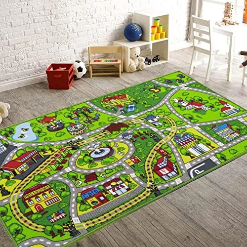 Kids Carpet Playmat Rug 60"x32",Car Mat for Kids Toy Cars,Non Slip Kids Rug f...