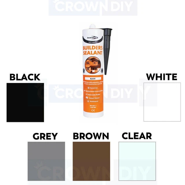 BUILDING SILICONE SEALANT Internal External Door Window Frames Glass