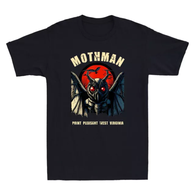 Mothman Point Pleasant West Virhinia Funny Cryptid Mothman Vintage Men's T-Shirt