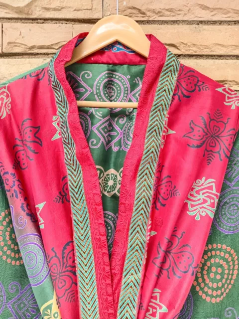 Pure Silk Kimono Long Robes Gown Woman silk Robe Kimonos Night Gowns KMO3927