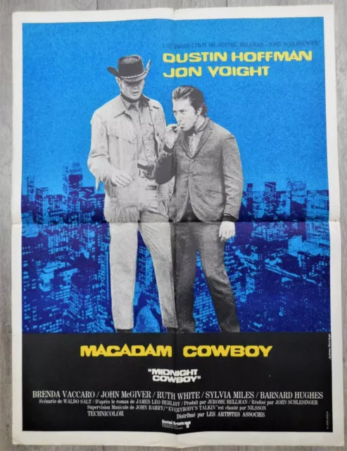 Macadam Cowboy French Movie Poster Original 23"31" 1969 Hoffman Voight