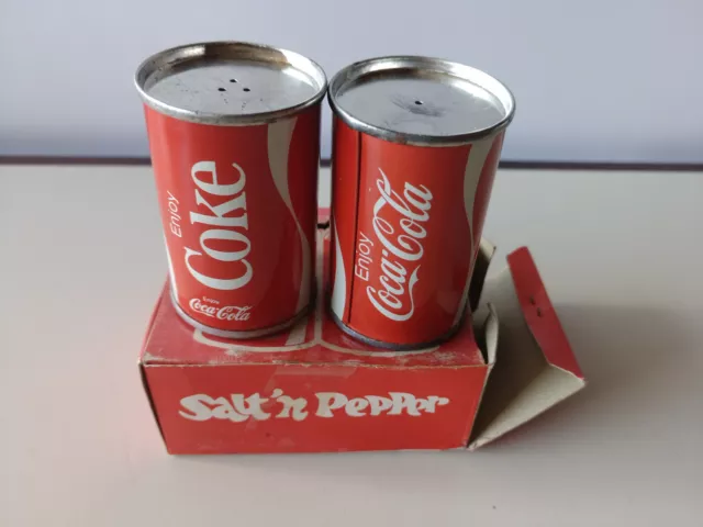 Poivrière Salière SALT'n PEPPER COCA-COLA Vintage métal avec boîte