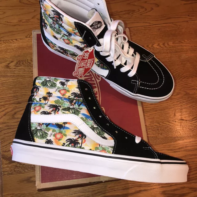 Vans Sk8-Hi Aloha Sneakers NEW Size 10 Womens Tropical Hi Top