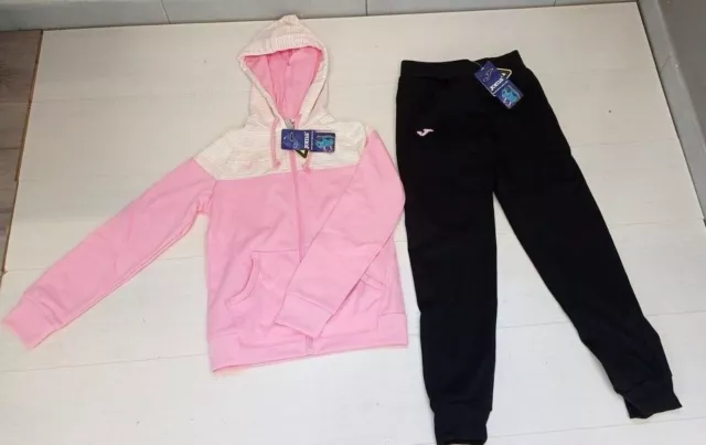 7269 Joma Tuta Bambina Scuola Cappuccio Zip Felpa Pantaloni 500082.500