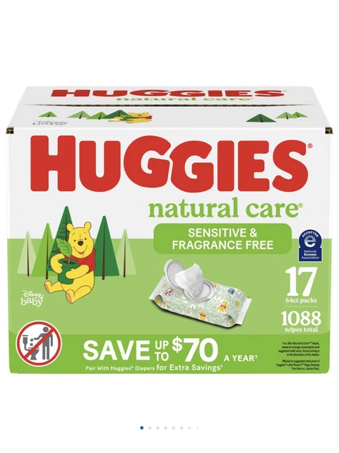 Huggies Natural Care Sensitive Baby Wipes, Fragrance Free (1088 ct.)
