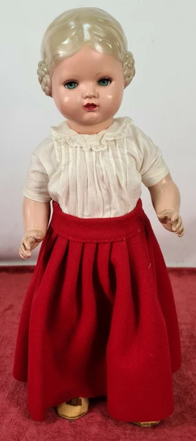 Poupee En Celluloïde. Visage Peint À La Main. Yeux Balanciers. Vers 1930.