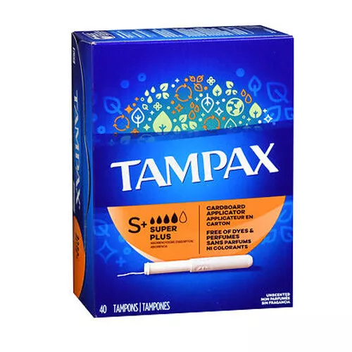 Tampax Tampons Avec Jetables Application Super Plus Capacité D'Absorption 40 À