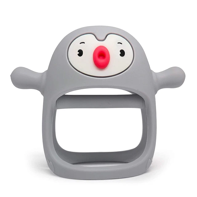 Penguin Baby Teething Toys for 3-6Months, Infant Handheld Pacifiers 0-6Months, 3
