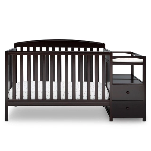Children Royal 4 in 1 Convertible Baby Crib & Changer Combo & Headboard