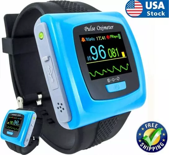 CONTEC 50F Wrist Pulse Oximeter Over night Sleep Study SPO2 Monitor Blood Oxygen