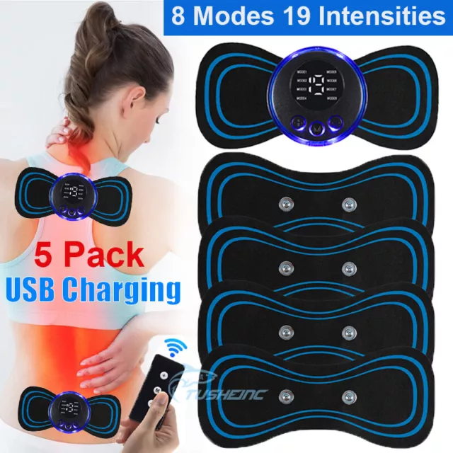 Pulse Tens Unit EMS Massager Back Full Body Muscle Stimulator Pain Relief Device