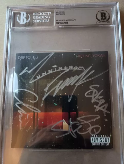 Deftones Koi No Yokan SIGNED CD Cover Booklet Encapsulated BAS Beckett Chino