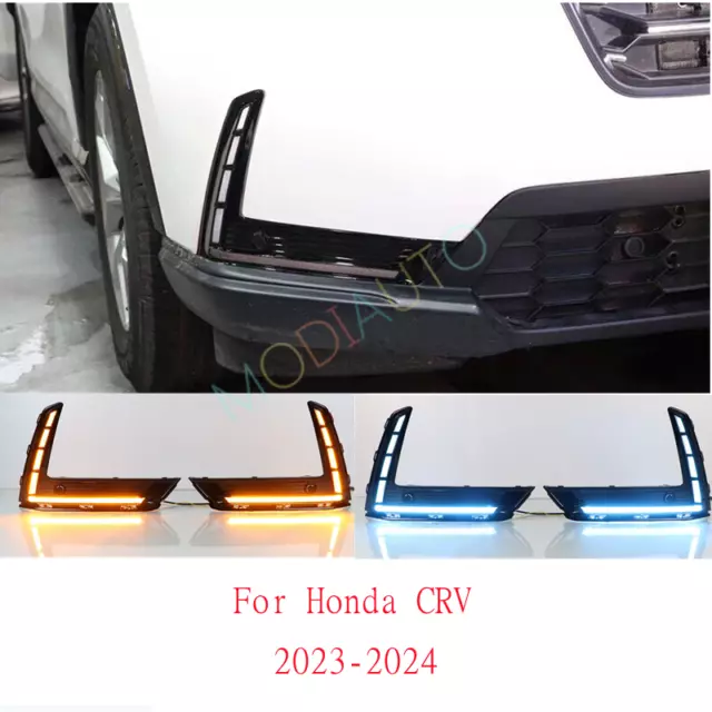 FOR HONDA CRV CRV 20252025 Led DRL Front Fog Light Lamp 3Color Black