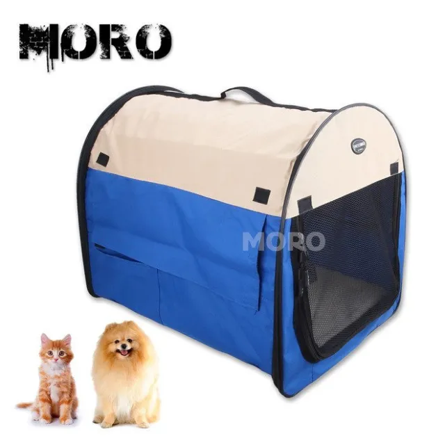 Pet Soft Crate Portable Dog Cat Carrier Travel Cage Kennel Folding Large M-XL