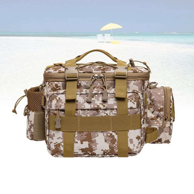 Sac de pêche portable en plein air Sac de taille multifonctionnel à côtés 6