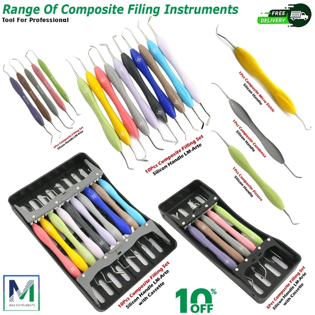 DENTAL COMPOSITE FILLING Instruments Silicone Handle All Type