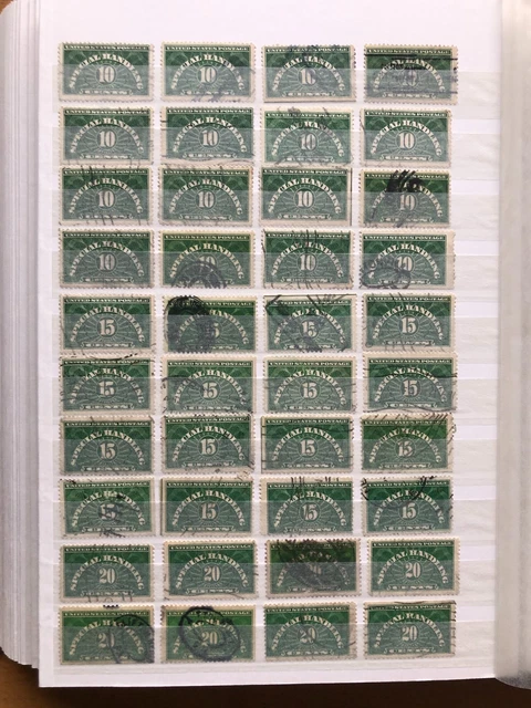 USA: kleines Lot Paketmarken, gestempelt (Versand der Briefmarken)