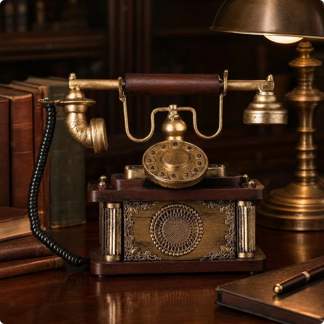 ROTARY TELEPHONE MODEL Nostalgic Decor Collectible for Photography Prop ...