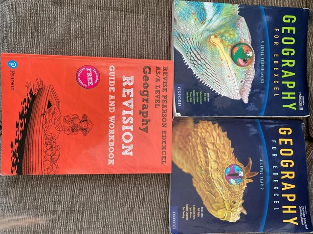GEOGRAPHY EDEXCEL A Level text book and revision guides Year 1 and Year ...