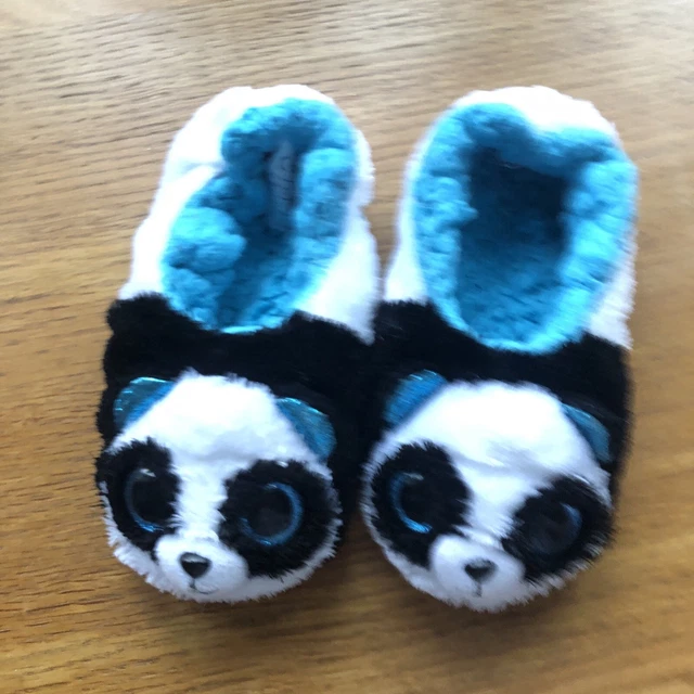 TY Bamboo the Panda Soft Plush Slippers - UK Size 4 Eu 36-38 23.2cm