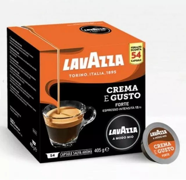 108 Capsule Caffè Lavazza A Modo Mio Crema e Gusto FORTE Originali