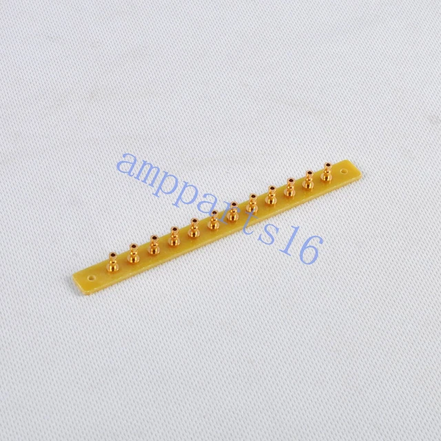 1pc Fiberglass 12 Lug Terminal Turret Tag Strip Board  Audio Tube Amp Gold Pins