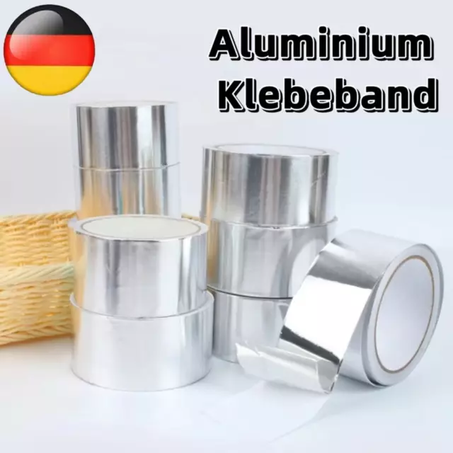 Alu Klebeband 50mx50mm Isolierband Aluminiumband Hitzebeständig Aluminiumtape