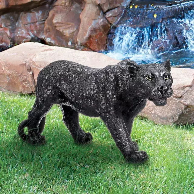 Design Toscano Shadowed Predator Black Panther Statue: Small