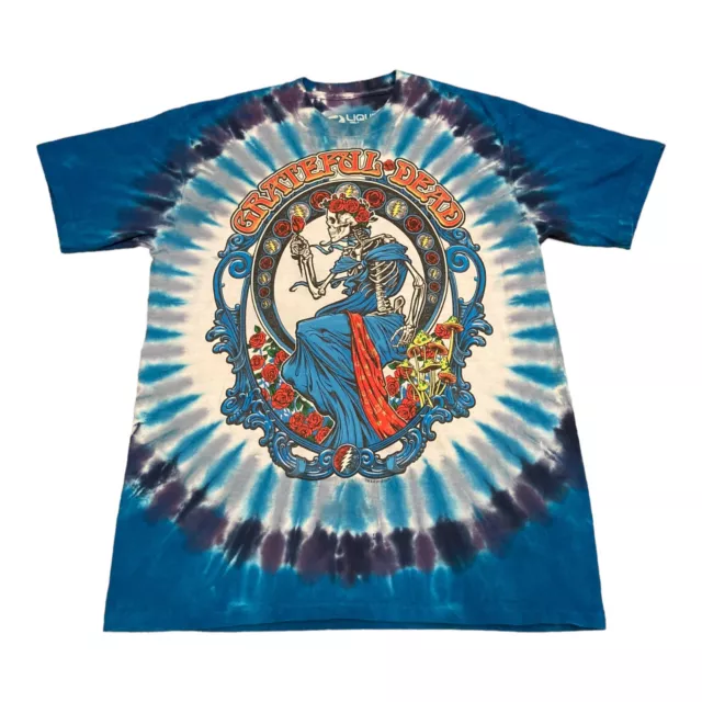 Grateful Dead T-Shirt Liquid Blue Size M Multicolor Tie Dye Bertha Deadhead