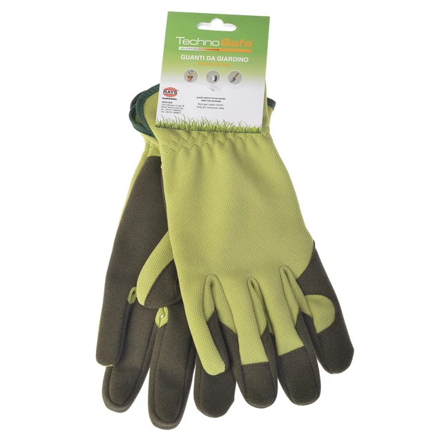 Gartenhandschuhe Technosafe Kunstleder Stretch braun/grün Größe 9