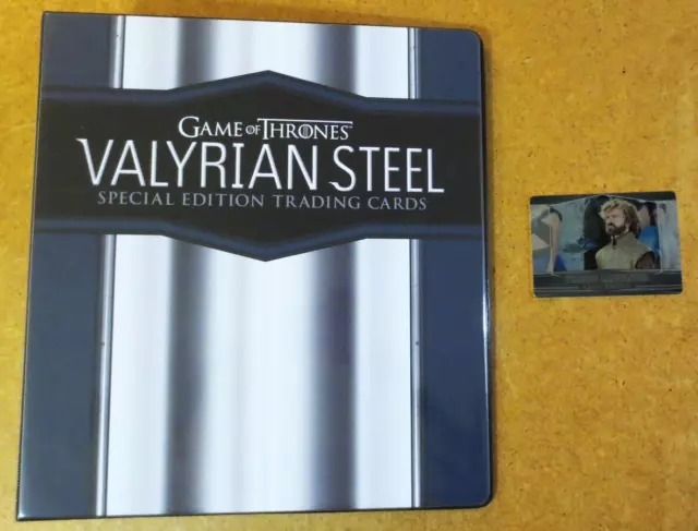 Game Of Thrones Valyrian Steel Trading Cards Binder Tyrion Lannister Metal Card