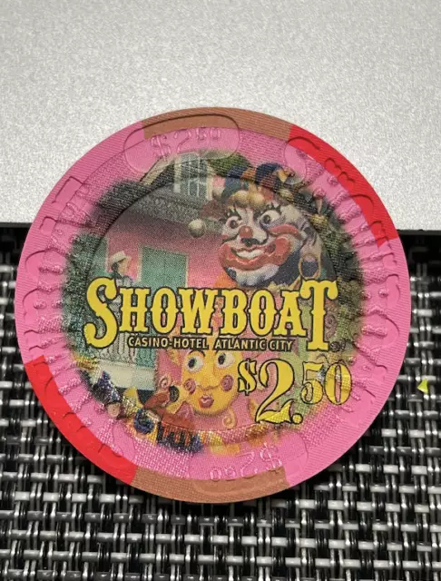 $2.50 Showboat Casino Poker Chip Atlantic City Gambling Token