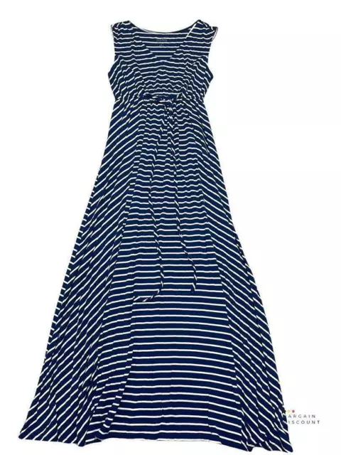 Isabel by Ingrid & Isabel Striped Tank Maternity Dress M BLUE/White stripes NWT