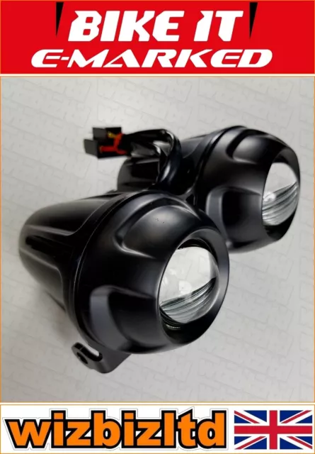 Motorcycle Twin Round PROJECTOR Head Light (E-Marked High Low DIP) HLUDMN02