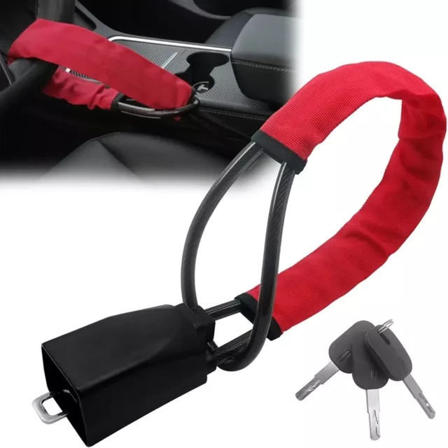 Steering Wheel Clamp, Steering Wheel Lock Seat Belt Lock, Anti-Theft Handbag