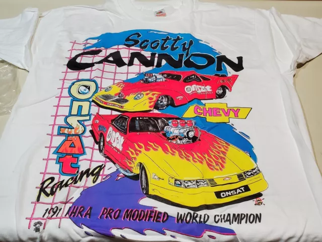 XL Oakley Scatter Skull Scotty Cannon NHRA Chain Mesh Mad Science Vintage  Shirt