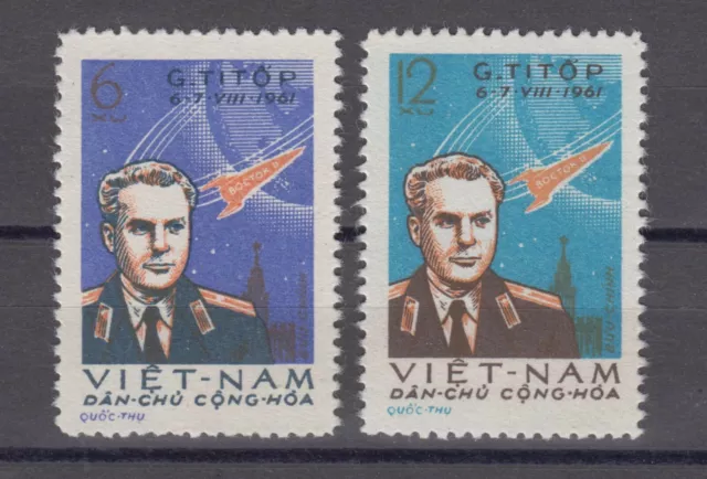 Vietnam MiNr. 181-182 (*) ungebraucht Weltraum Weltraumflug German Titow 1961