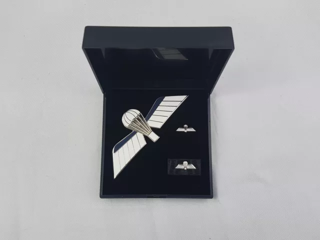 (C3) Fallschirmjäger Niederlande Holland Springerabzeichen Abzeichen SET im Etui