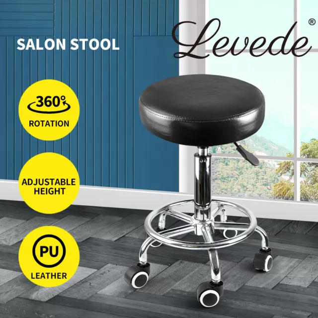 Levede Salon Stool Swivel Bar Stools Chairs Barber Hydraulic Lift Hairdressing