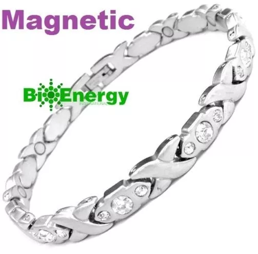 Magnetic Magnet Energy Power Bracelet Health Bio Armband Cuff Arthritis lady's