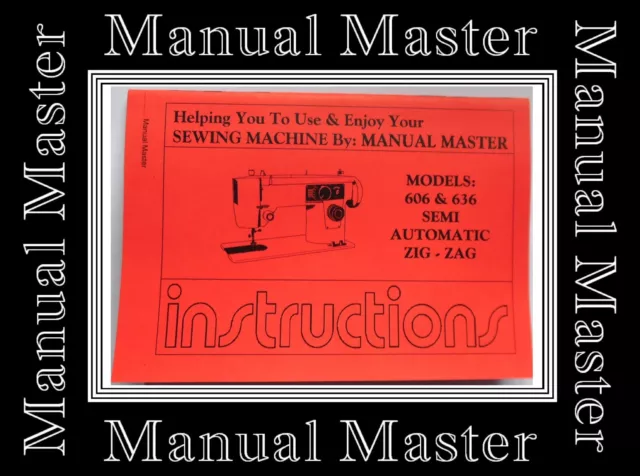 ALFA 606 & 636 ZigZag Sewing Machine Instruction Manual Booklet