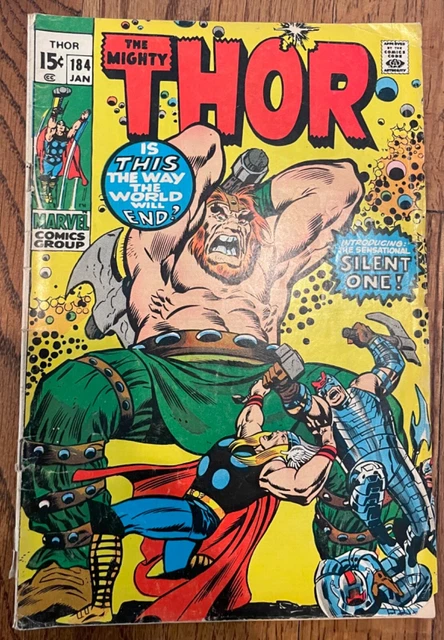 The Mighty Thor 184 Marvel Comics 1971 4.0 VG introducing The Silent One!