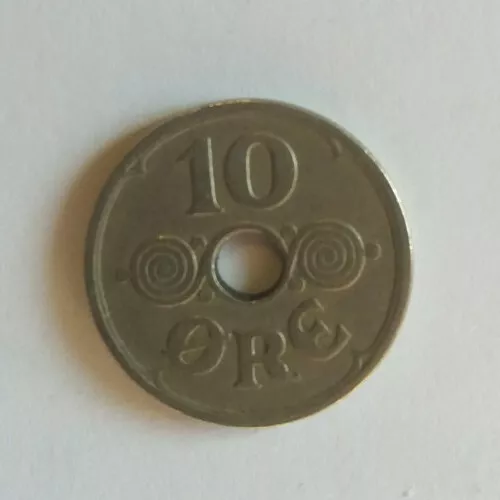 Denmark 10 Ore coin 1929. Christian X.