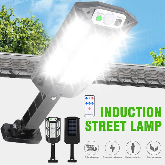 SOLAR 43 LED PIR Motion Sensor Wall Light Security Outdoor Garden Flood ...