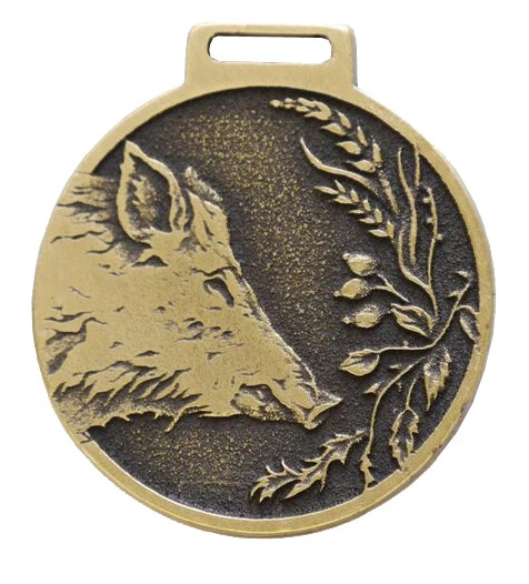 Jabalí Decoración Medalla Color Dorado Premio Pämierung
