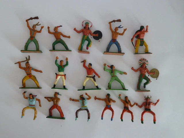 RARE STARLUX LOT de 7 indiens far west équipée avec le totem EUR 30,00