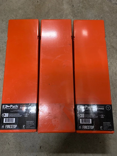 Lot Of (3) STI EZD44S2 Fire Barrier Pathway Orange 4-1/2" W New
