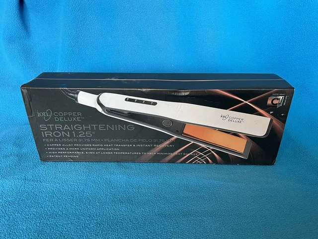 Ion copper deluxe flat iron 1.25 inch top